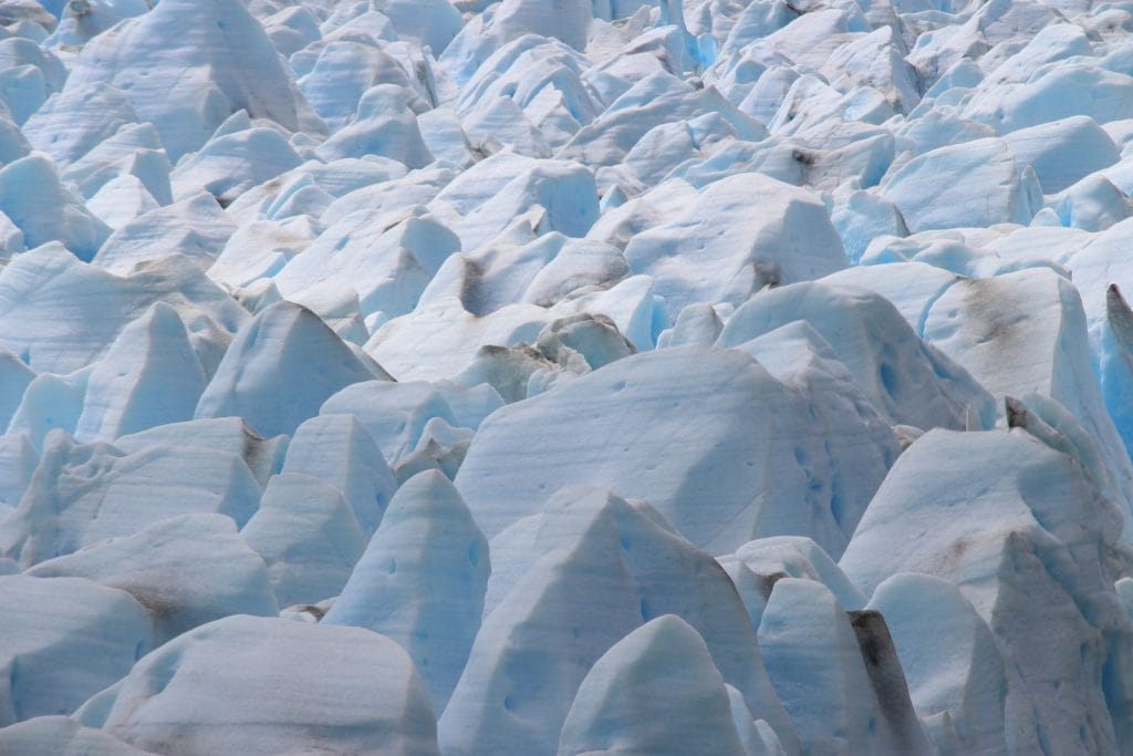 Hielo azul del glaciar